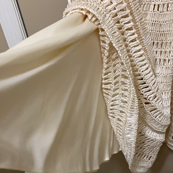 Johnny Was cream  CROCHETED style“Johnny Was” long skirt XL lined/ New - Picture 2 of 4